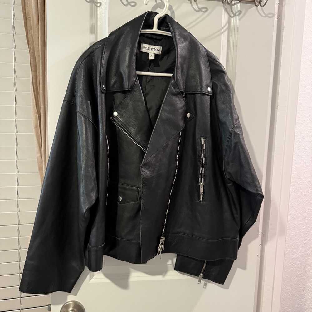Nordstrom Leather Moto Jacket size S